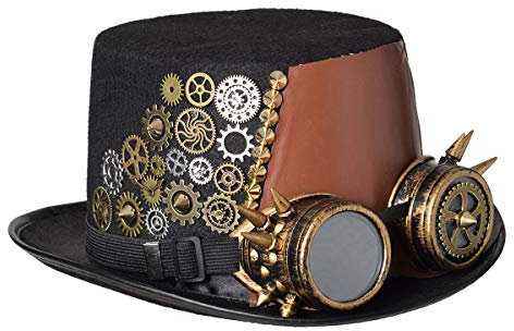 Graceart Chapeau de stampunk unisexe - Noir - circonférence de la tête: 58 cm