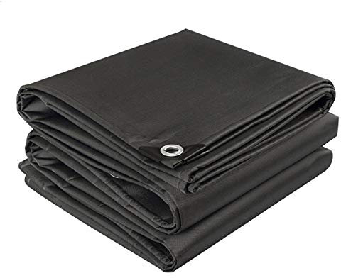 3X5m/10x16ft Bache Impermeable Pergola 27.5 mil Bâche Résistante ​​avec Oeillets, Toile Durable en extérieur Bâche de Protection Noir