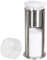 HERCHR 2-in-1-Edelstahl-Wattestäbchenhalter, Make-up-Wattepads-Spender, Organizer, Qtip-Halter, Spender mit Acryldeckel für Badezimmer-Waschtisch, 18,5 x 7,3 cm