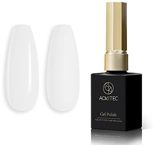 UV Gel Nagellack, Aokitec UV Nägel Gellack Gel Nagel Polish Kit Einfarbig 15ml Soak Off LED Nagellack Gelnägel Frauen Geschenke für Nail Art Salon Hause DIY Valentinstag Hochzeit Weihnachten