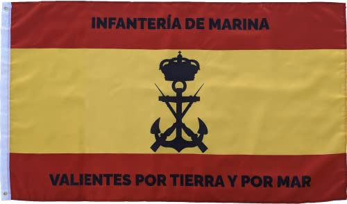 Bandera de Infantería de Marina de la Armada española ejercito español 150x90cm. Tercio de Armada. Tercio sur. EIMGAF. GOE. Fuerzas armadas. Bandera de españa militar.