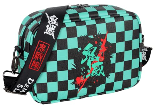 CHENMA Anime Handtasche Umhängetasche Crossbody Abendtasche Citytasche Schultertasche Handbag mit breitem Schultergurt DS Grün