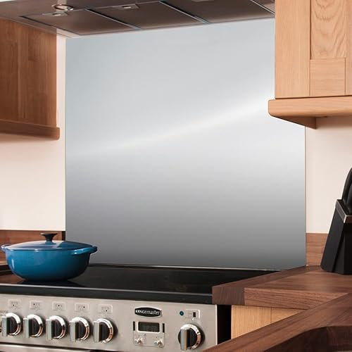 1 Piece of Aluminium Cooker Splashback Brushed Kitchen Hob Back Splash Back Plate Kitchen (Height : 600mm, Width : 400mm)
