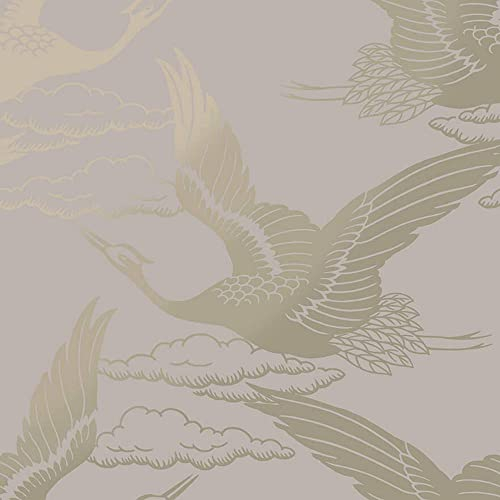 Holden Glistening Cranes Wallpaper Blush Pink 13430