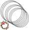 Ticeed 9 Stück Metallringe Drahtringe Deko Ringe Makramee Zubehör Ringe zum Basteln Aufhängen Traumfänger DIY Floral Hoop Wandbehang Handwerk Floristik Hochzeitskranz (20, 25 & 30 cm Schwarz)
