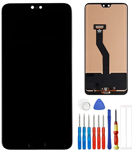 E-YIIVIIL Pantalla TFT compatible con Huawei P20 Pro CLT-L29C CLT-L29 de 6,1 pulgadas, pantalla táctil con herramientas, color negro (sin marco)