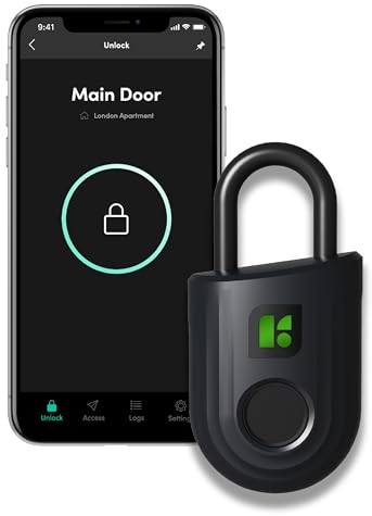 Igloohome Padlock Lite Cadenas intelligent avec empreinte digitale Noir