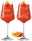 Leonardo Puccini 2 bicchieri Aperol da 560 ml con incisione – il regalo di compleanno e anniversario – con nome – l'idea regalo per le mamme – adatto per aperitivo, vino e sangria