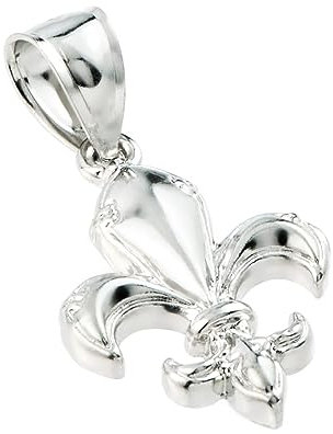 Collana pendente Argento 925 Ciondolo Fiore di Giglio (Lunghezza della catena disponibile 40cm - 45cm - 50cm - 55cm) 55cm