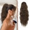 FESHFEN Pferdeschwanz Haarteil mit Kordelzug, 45 cm Wellen Zopf Pferdeschwanz Verlängerung Haare Extension Synthetik Lang Wellig Haarverlängerung für Damen, Braun und hellkastanienbraun gemischt