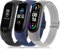 Vancle Bracelet pour Xiaomi Mi Band 4, Xiaomi Mi Band 3, Xiaomi Mi Band 6, Xiaomi Mi Band 5, bracelet de rechange réglable en nylon pour homme et femme (noir/bleu, gris/vert)