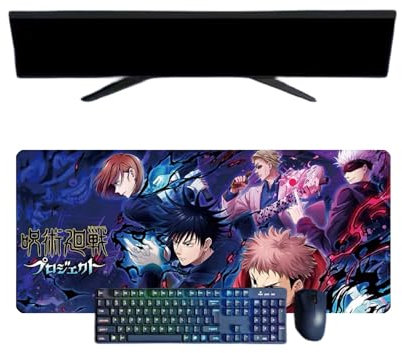 Jujutsu Kaisen Anime Tapis de Souris XXL, 800x300mm, Tapis de Souris Clavier Gaming imperméable et 3mm Base en Caoutchouc antidérapant Surface Texturée