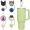 Amreich Cat Straw Cover for Stanley 30oz 40oz Tumblers, 4 PCs Kawaii Paw Straw Topper Cute Straw Cover Water Bottle Accessories Gifts for Cat Lover