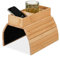 Relaxdays Sofatablett Armlehne, Bambus, Armlehnentisch Couch, HBT: 6,5 x 42 x 28 cm, Sofaablage mit 3 Fächern, Natur