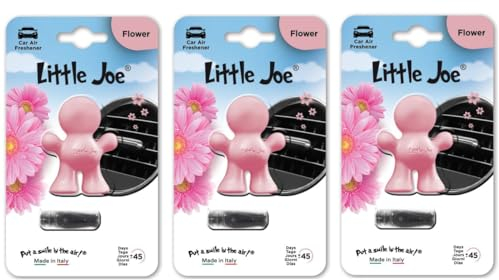 3er Pack Little Joe Lufterfrischer fürs Auto zur Montage an jedem Lüftungsgitter +/-45 Tage Frische im Auto (Flower/rose)