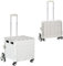 HOMCOM Carrello per la spesa, pieghevole, con manico telescopico regolabile, salire le scale con coperchio, trasportabile fino a 80 kg, colore: bianco