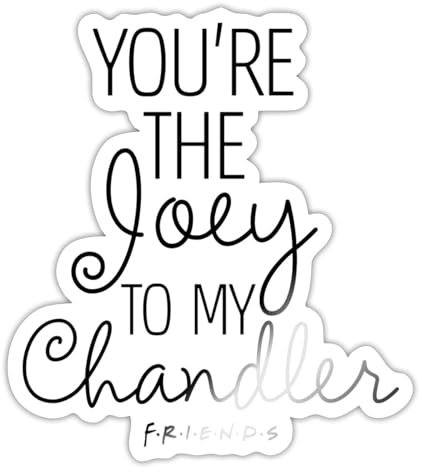 Spreadshirt Friends Beste Freunde Joey und Chandler Sticker Aufkleber, 10 x 10 cm, Weiß glänzend