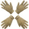 HANDLANDY 2 Pairs Kids Genuine Leather Work Gloves for ages 3-11, Children Gardening Gloves for Boys, Girls (L, for age 8-11, Khaki)