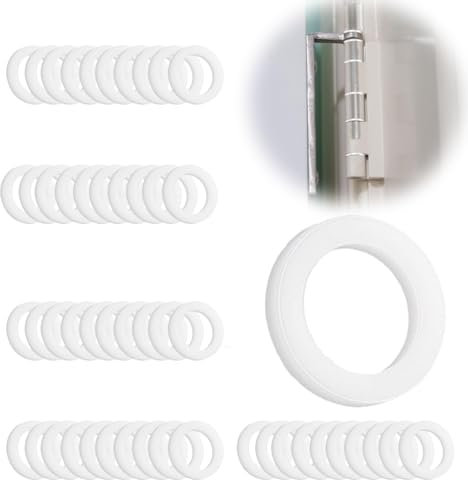 Anelli di montaggio per porte di ambienti in plastica 50 pezzi Rondelle per cerniere di porte 10 mm X 15 mm Anelli di montaggio senza segni di abrasione, 1mm 50 Pz.