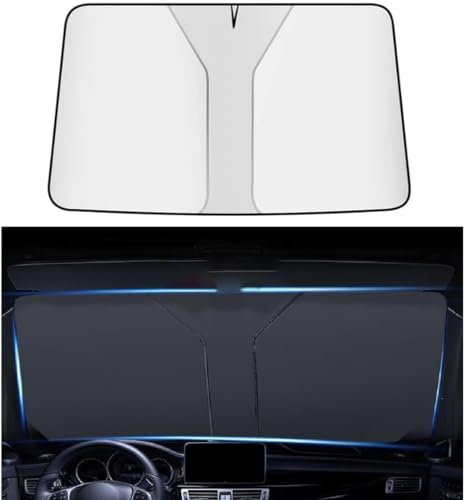 GLYGLY Coche Lunas Delanteras Parasoles Parasol para Ford Transit,Auto Parabrisas Cubierta Parasol Parasol Anti UV Accesorios Plegable,B