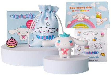 COMANSI Figura Coleccionable Cinnamoroll con 5 Accesorios exclusivos Hello Kitty and Friends