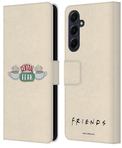 Head Case Designs sous Licence Officielle Friends TV Show Central Perk Iconique Étui Portefeuille en Cuir Compatible avec Samsung Galaxy A55 5G