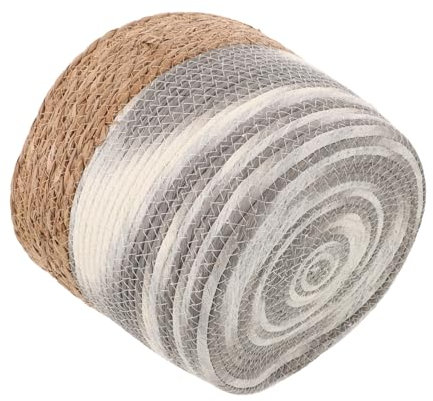 KITANDOVE Panier en Osier avec Doublure en Plastique Et Jonc De Mer pour Composition