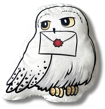 Character World Deko-Kissen 40x36 cm Eule Hedwig für Kinder & Teenager, weich, kuschelig, 3D Kissen Form, perfekt als Kuscheltier für Fans (Harry Potter)