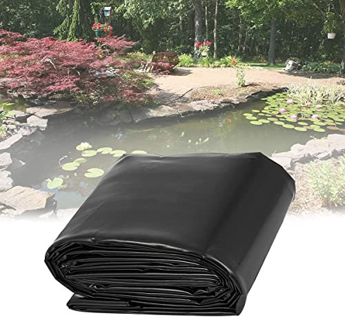 Flexible schwarze HDPE-Teichfolie, 4 x 7 m, 0,12 mm dick, undurchlässig und ideal für Koi-Pools, Springbrunnen und Bachläufe
