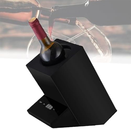 Enfriador De Vino EléCtrico, Enfriador De Botellas De Vino Y Bebidas con Pantalla Led, Control De Termostato Inteligente, para Restaurante De Oficina En Casa,Black