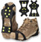 Crampones de Acero Inoxidable, Racos de Hielo Tracción Antideslizante, Tacos Picos para Escalar para Botas Zapatos para Caminar, Senderismo, Escalada, Pesca y Montañismo (A, L)