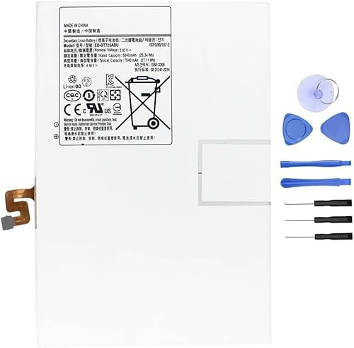 3,85 V 27,11 Wh/7040 mAh EB-BT725ABU Laptop-Akku, kompatibel mit Samsung Galaxy Tab S6 SM-T860 T865 Tab S5e 10.5 SM-T720 T725 EB-BT725ABU