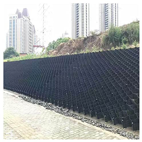 Grille de stabilisation de gravier extensible pour allée de terrasse, gravier, gravier, stabilisateur en nid d'abeille, 4 x 8 m