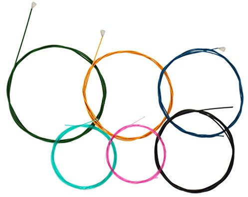 Jeu de cordes multicolores en nylon pour guitare folk à 6 cordes