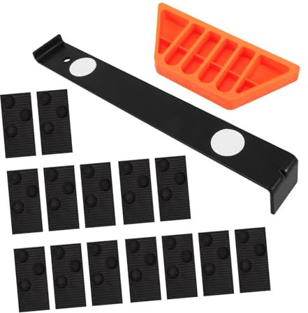 CLISPEED 1 Set Heavy Duty Flooring Installation Tool Floor Pull Bar Kit with Tapping Block and Spacers for Laminate and Hardwood Flooring Projects