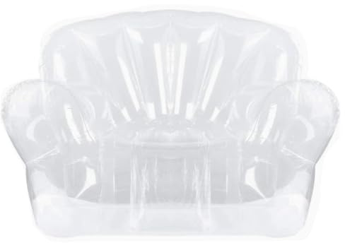 Koolenry Thickened Outdoor Camping Inflatable Sofa Adult Lazy Inflatable Chair PVC Transparent Sofa Stool