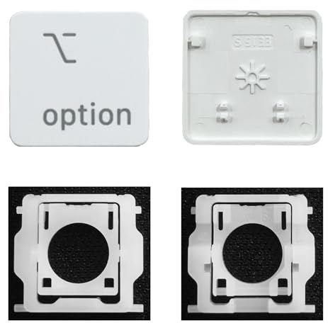 GRMTRV Replacement Individual Key Cap Hinge for Magic Keyboard A2438 A2439 A2449 A2450 A3118 A3203 2021-2024 Year (Left Option)