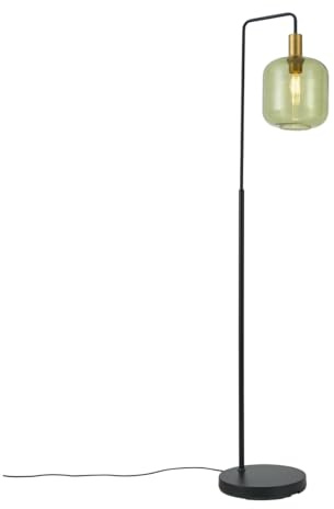 Qazqa Hotel Chic Floor lamp, Standing lamp - Zuzanna - Black and Gold, max. 15W, e27, 151cm, Living Room