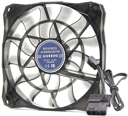 ZPZOZDR Laptop parts 120mm x 15mm Ultra-Thin Adjustable Speed Cooling Fan, 53 CFM for PC, Chassis, Servers, Electronics