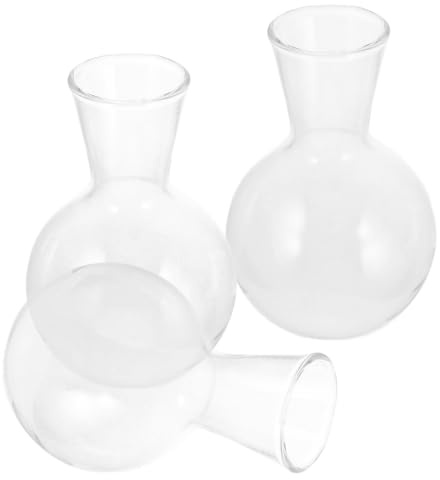 ibasenice 3 Stück Glaspflanztopf Pflanzglas aus Glas Vase zur Dekoration für Schlafzimmer und Zuhause Transparent Minimalistisch Vielseitig