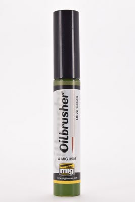 Ammo Olive Green Oil Brush