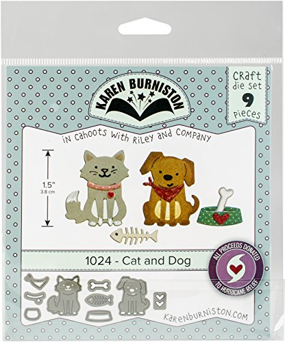 KB Riley 1024 Karen Burniston Stanzschablonen für Katzen und Hunde, Metall, mehrfarbig, 13,34 x 12,7 x 0,2 cm