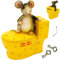 große Spardose - Alles Sche ... ohne Mäuse - mit Schlüssel & Schloß - stabile Sparbüchse - aus Kunstharz/Polyresin - Maus auf dem WC - Sparschwein - für..