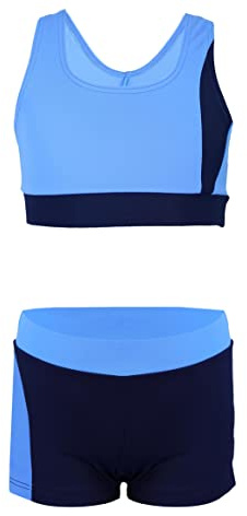 Aquarti Mädchen Sport Badeanzug | Badeanzug Mädchen Zweiteilig mit Racerback und Badehose