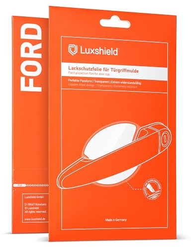 Luxshield Car Door Handle Protection Film for recessed grips for Ford Ecosport 2 (II) I 2014-2023 - Anti-Scratch Foil - Clear Paint Protection Film