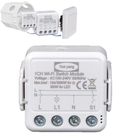Interruptor SONOFF mini inteligente y pequeño con mando a distancia y wifi, compatible con interruptor externo, funciona con Google Home/Nest IFTTT y Alexa