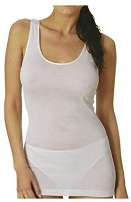 Canotta Donna VAJOLET SL5131 Filo di Scozia, Bianco, 6