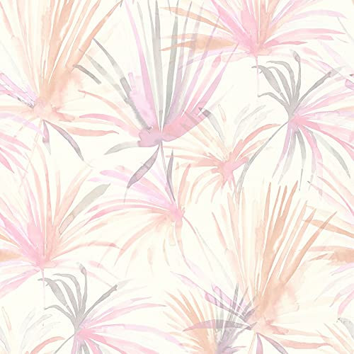 BRICOFLOR Vliestapete | Mustertapete wandtapete muster Tapete Muster - Tapeten für Wohnzimmer - Grau, Pink / Rosa, Weiß | 10,05 x 0,53 m = Rolle 5.33 m²
