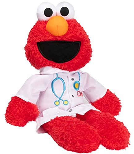 GUND Sesame Street Official Doctor Elmo Muppet Plush, Premium Plush Toy for Ages 1 & Up, Red/White, 13”