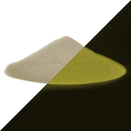 LUMENTICS Nachleuchtendes Farbpulver Natur-Gelb 40g - Selbstleuchtendes Farbpigment. UV Nachleuchtpigment und Leuchtpulver für Farbe, Malerei, Harz, DYI, Resin, Epoxidharz und Bastelei